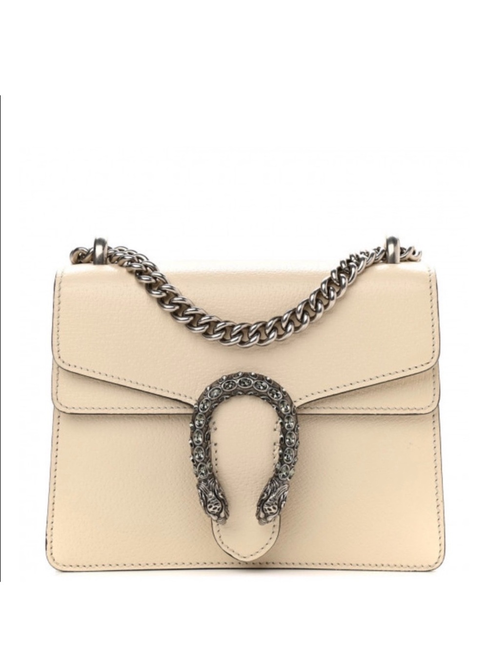 Gucci Cream DIONYSUS Mini Bag with Silver Chain